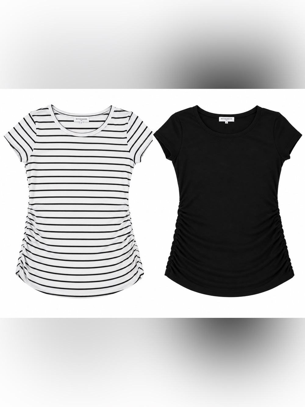 Ekouaer Maternity Tops Size Medium Ruched Side T-shirts